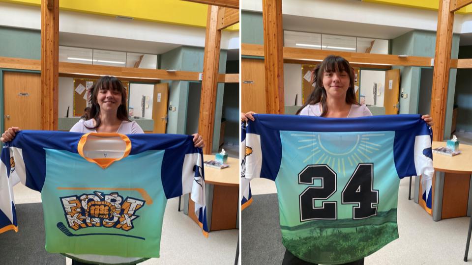 Aaliyah Lavallee with her winning design